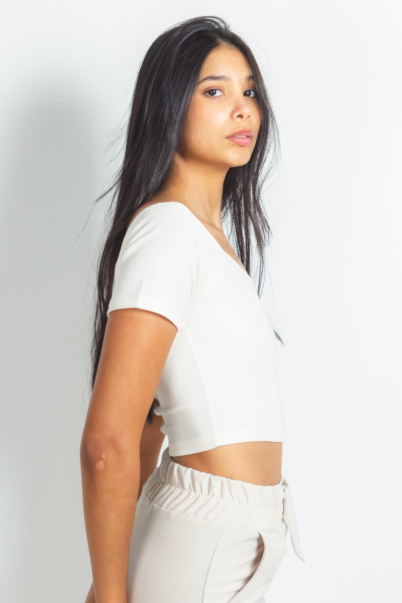 RIBBED CROP TOP