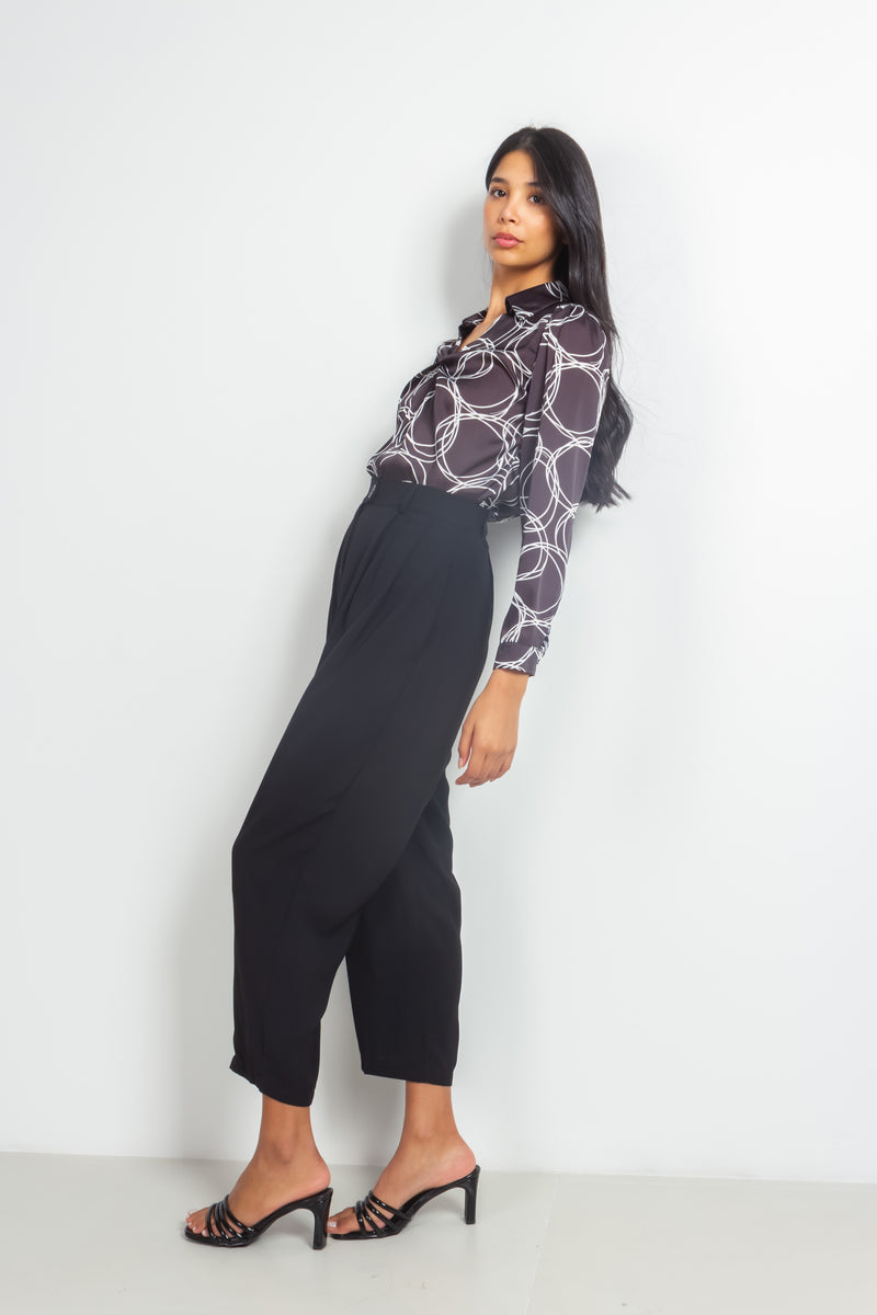 PRINTED SATIN SHIRT