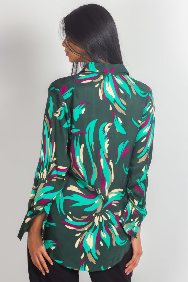 PRINTED SATIN SHIRT