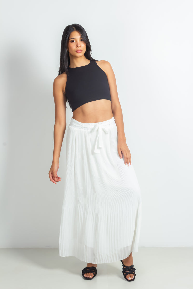 PLEATED MIDI SKIRT