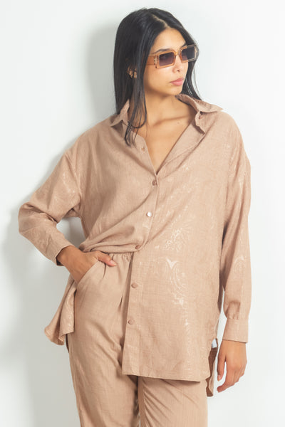 TEXTURED SHIRT SET