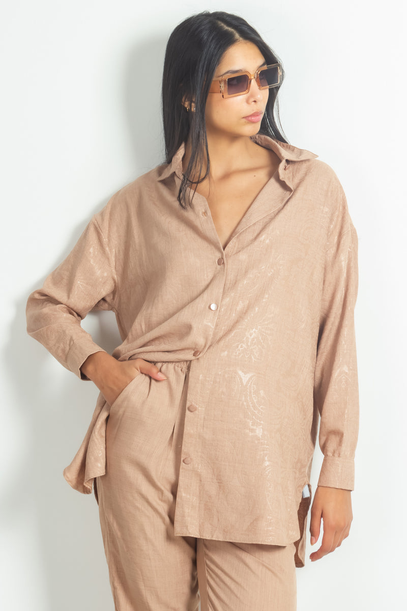 TEXTURED SHIRT SET