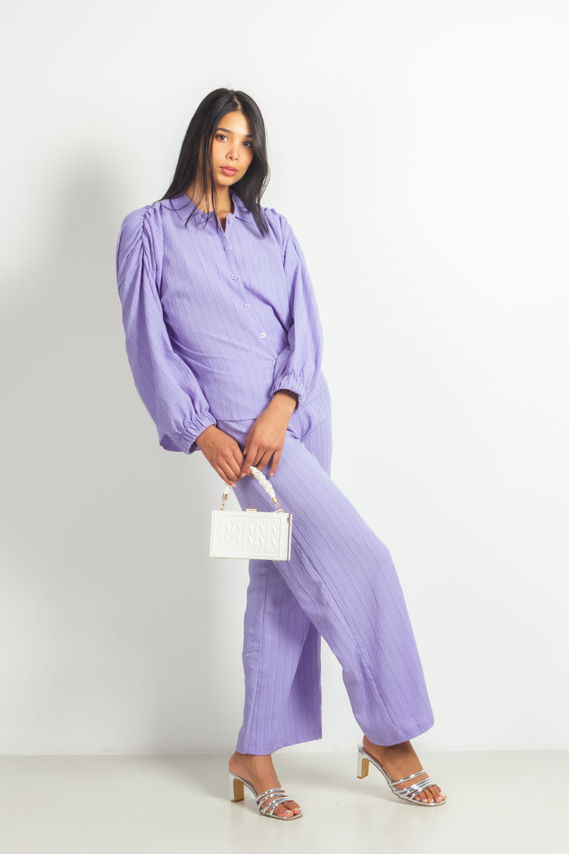 TEXTURED SHIRT SET