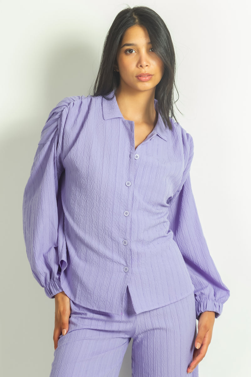TEXTURED SHIRT SET