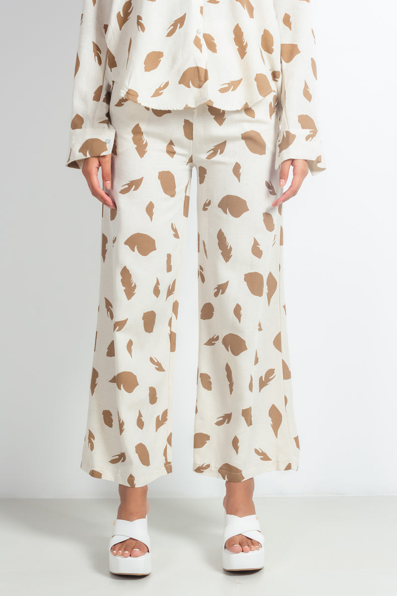 PRINTED LINEN SHIRT SET