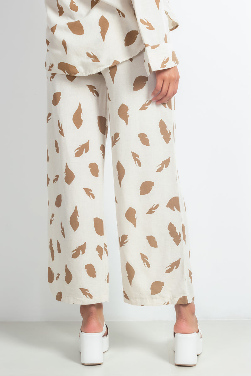 PRINTED LINEN SHIRT SET