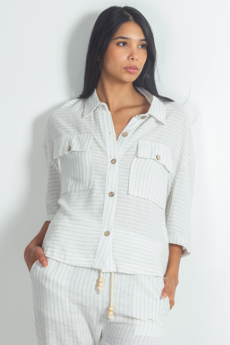 LINEN BLEND SHIRT