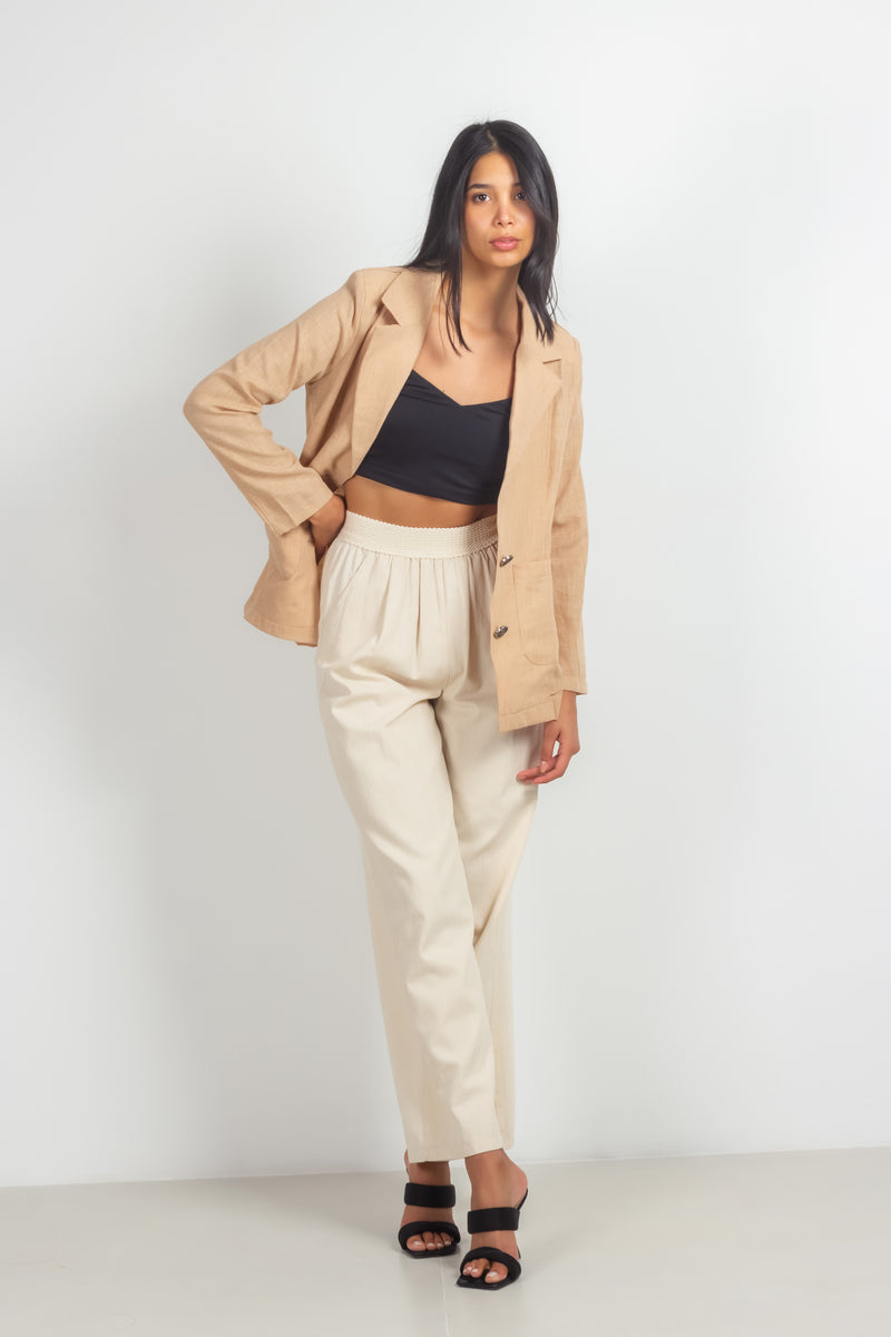 LINEN BLEND BLAZER
