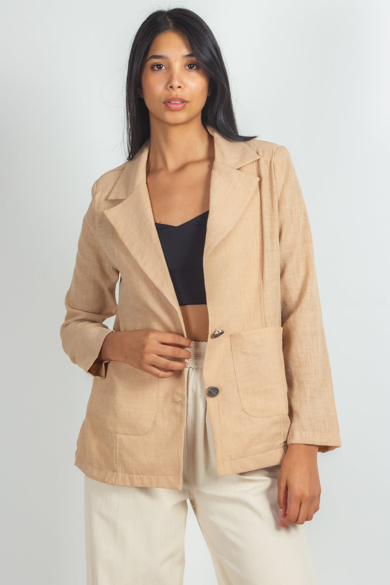 LINEN BLEND BLAZER