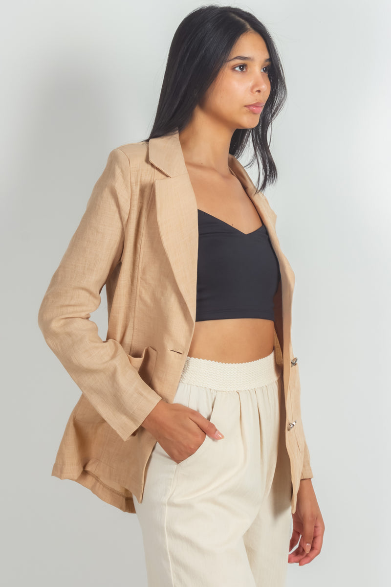 LINEN BLEND BLAZER