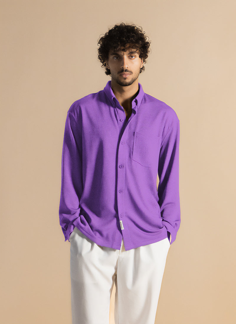 TEXTURED STRETCHY SHIRT