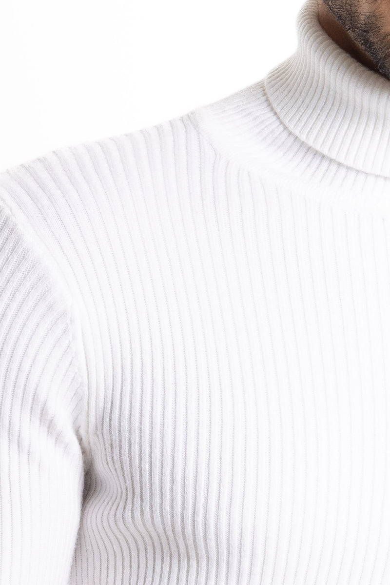 RIBBED TURTLE NECK SWEATER