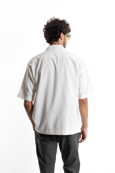 TEXTURED LINEN BLEND SHIRT