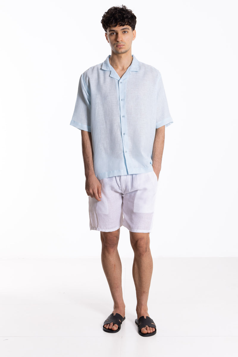 LINEN BLEND SHORTS