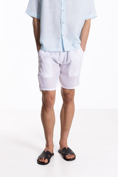 LINEN BLEND SHORTS