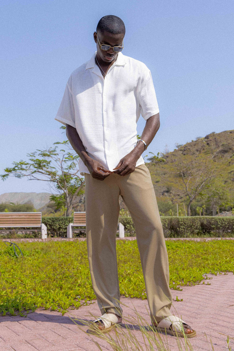 SOFT TEXTURED TROUSERS