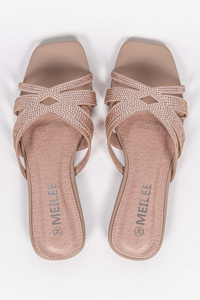DETAILED FLATS WITH RHINESTONES