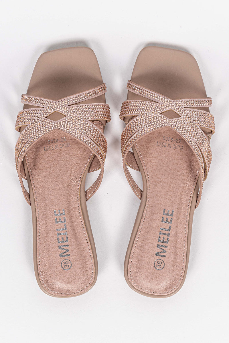 DETAILED FLATS WITH RHINESTONES