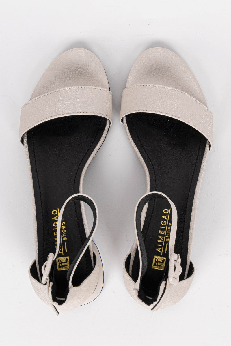 FLAT SANDALS WITH ANKLE STRAPS