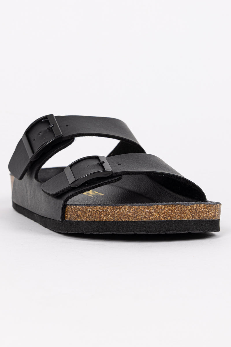 BUCKLED SPLIT SANDALS