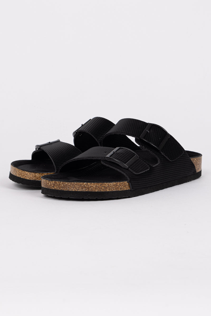 BUCKLED SPLIT SANDALS