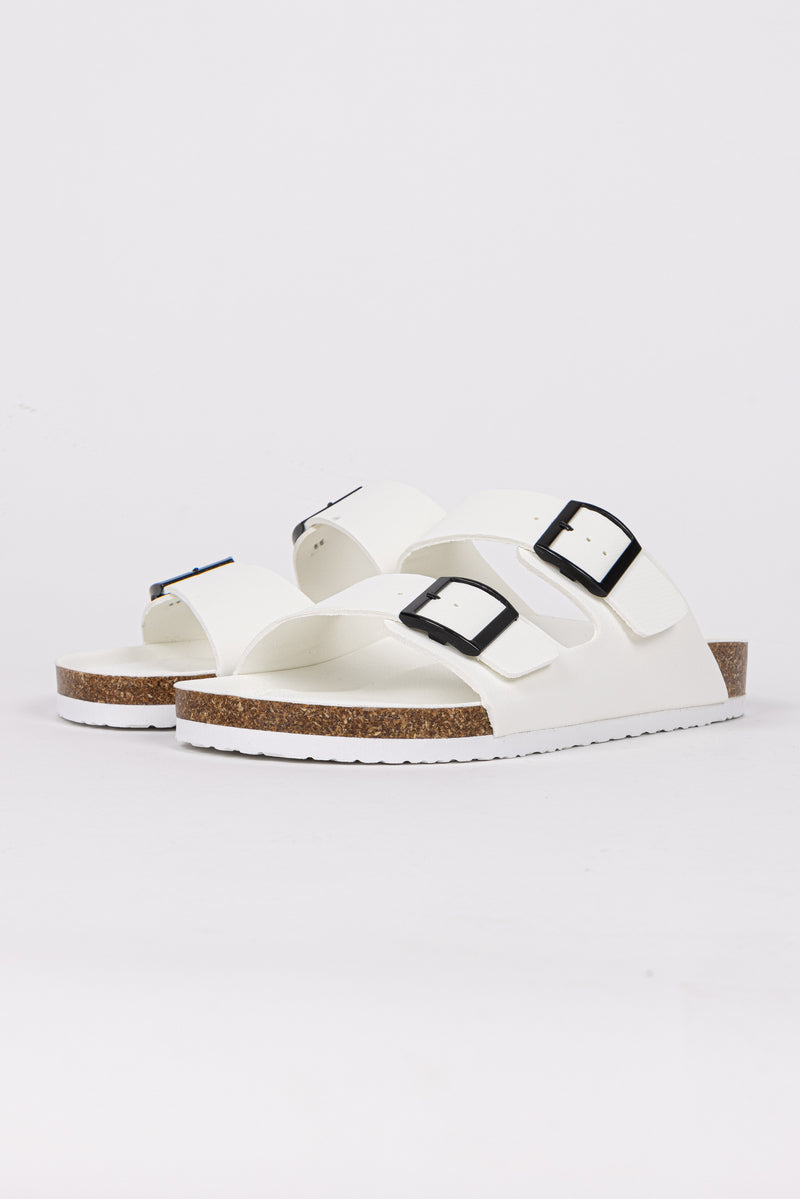 BUCKLED SPLIT SANDALS