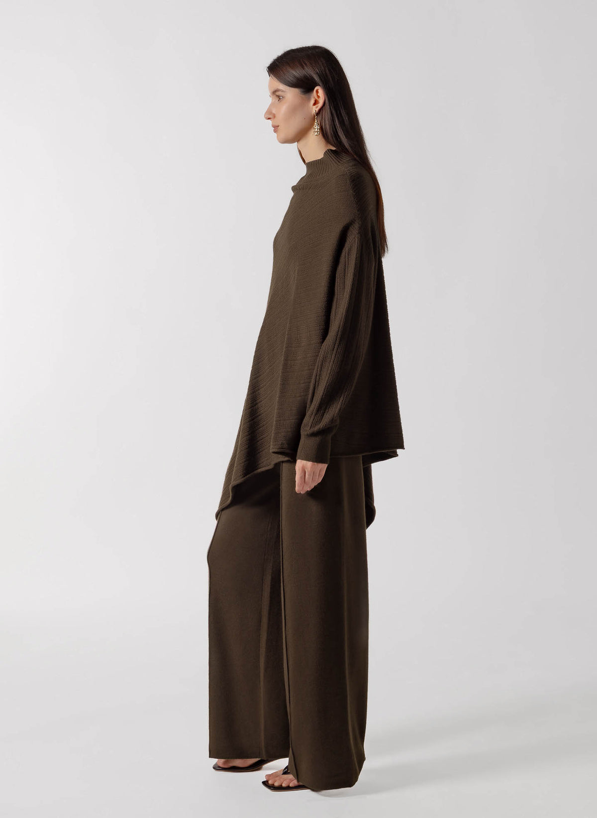 TEXTURED MOCK NECK CASHMERE SET