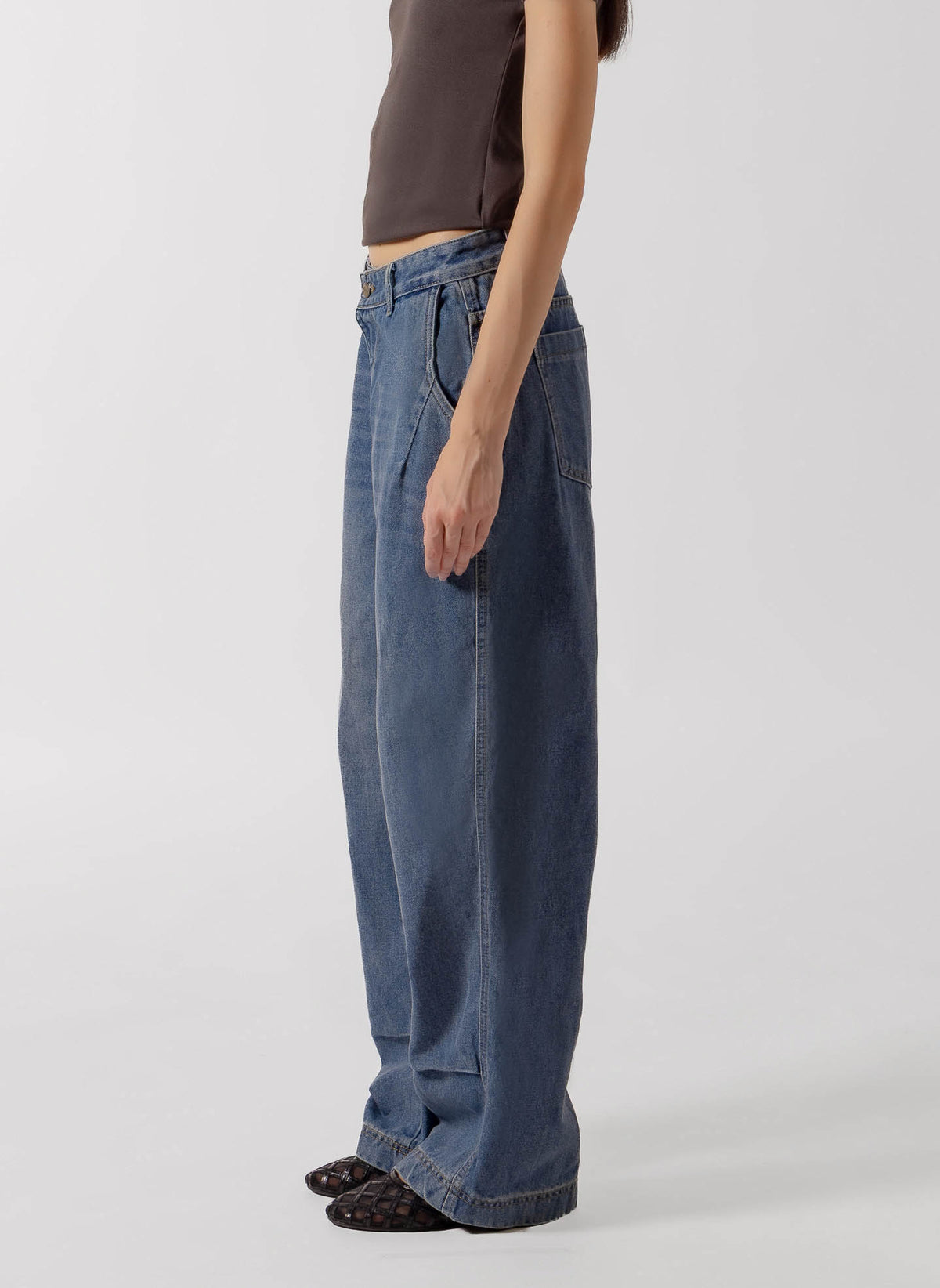 LADIES JEANS WIDE LEG