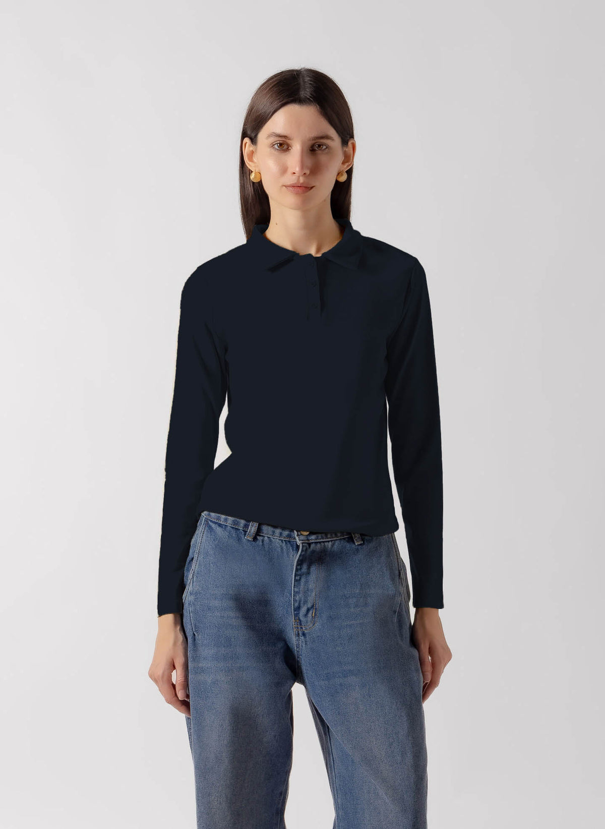 CLASSIC LONG SLEEVE POLO TOP
