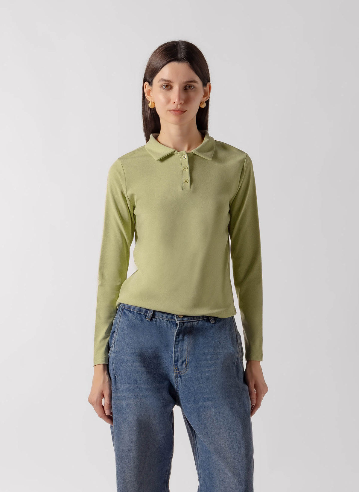 CLASSIC LONG SLEEVE POLO TOP
