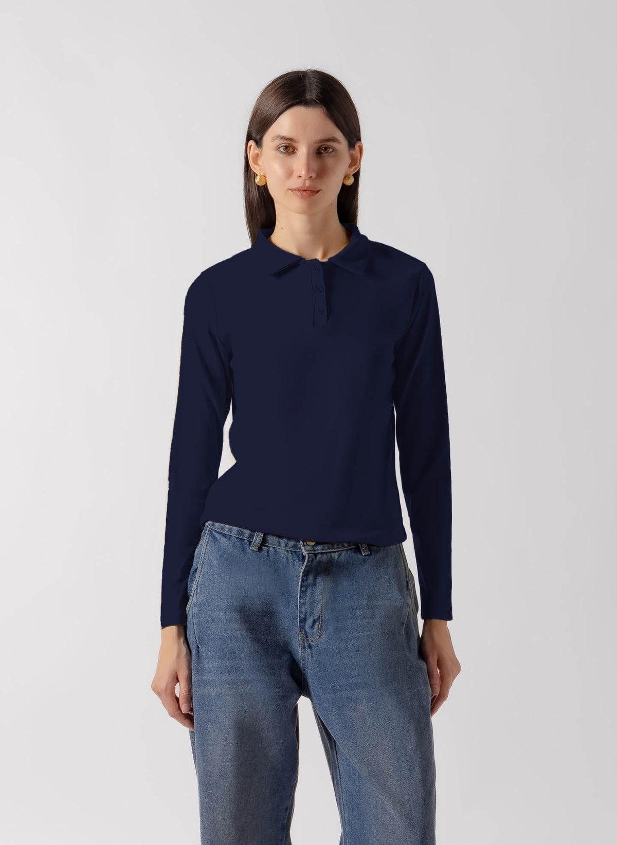CLASSIC LONG SLEEVE POLO TOP