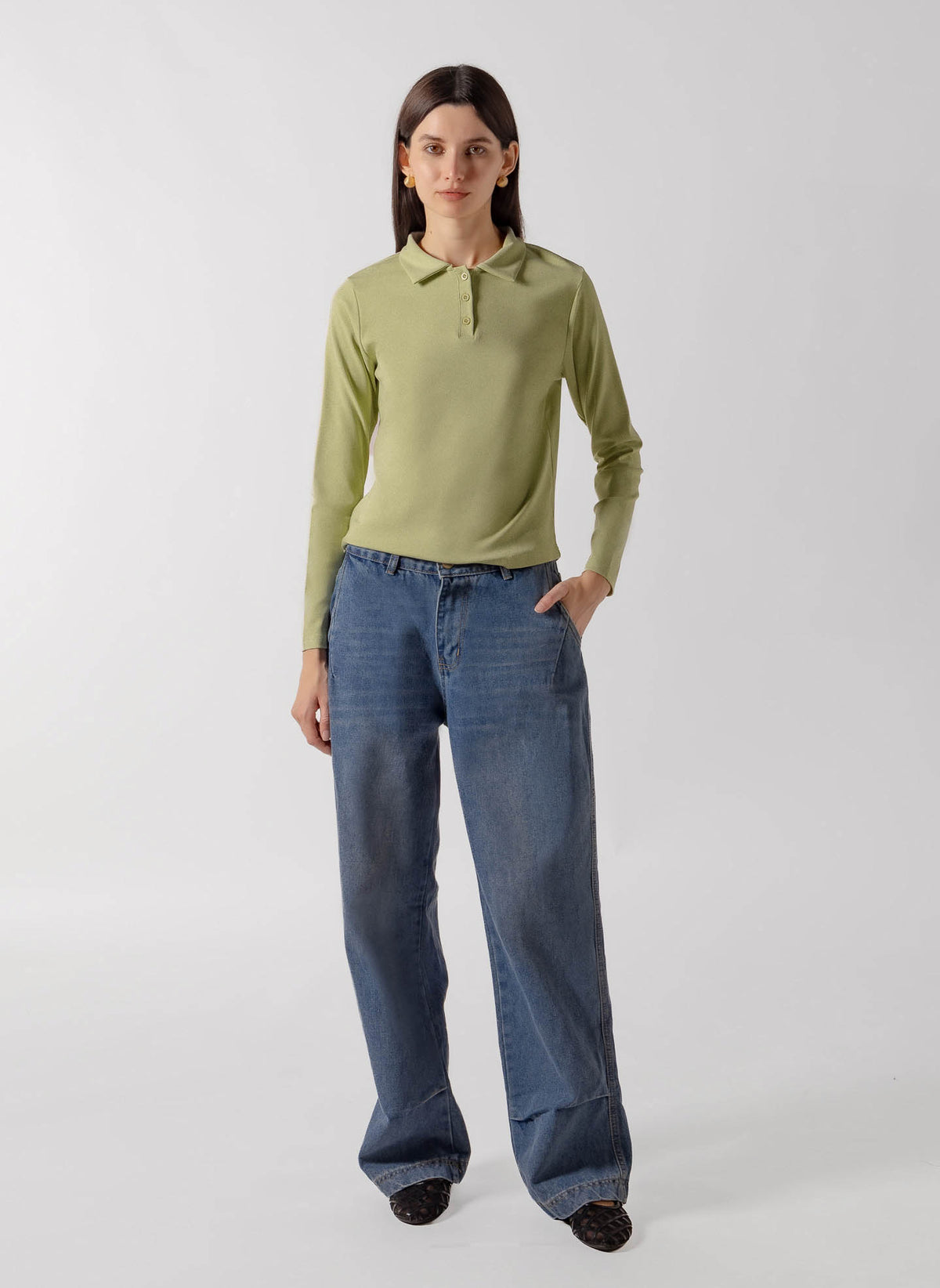 CLASSIC LONG SLEEVE POLO TOP