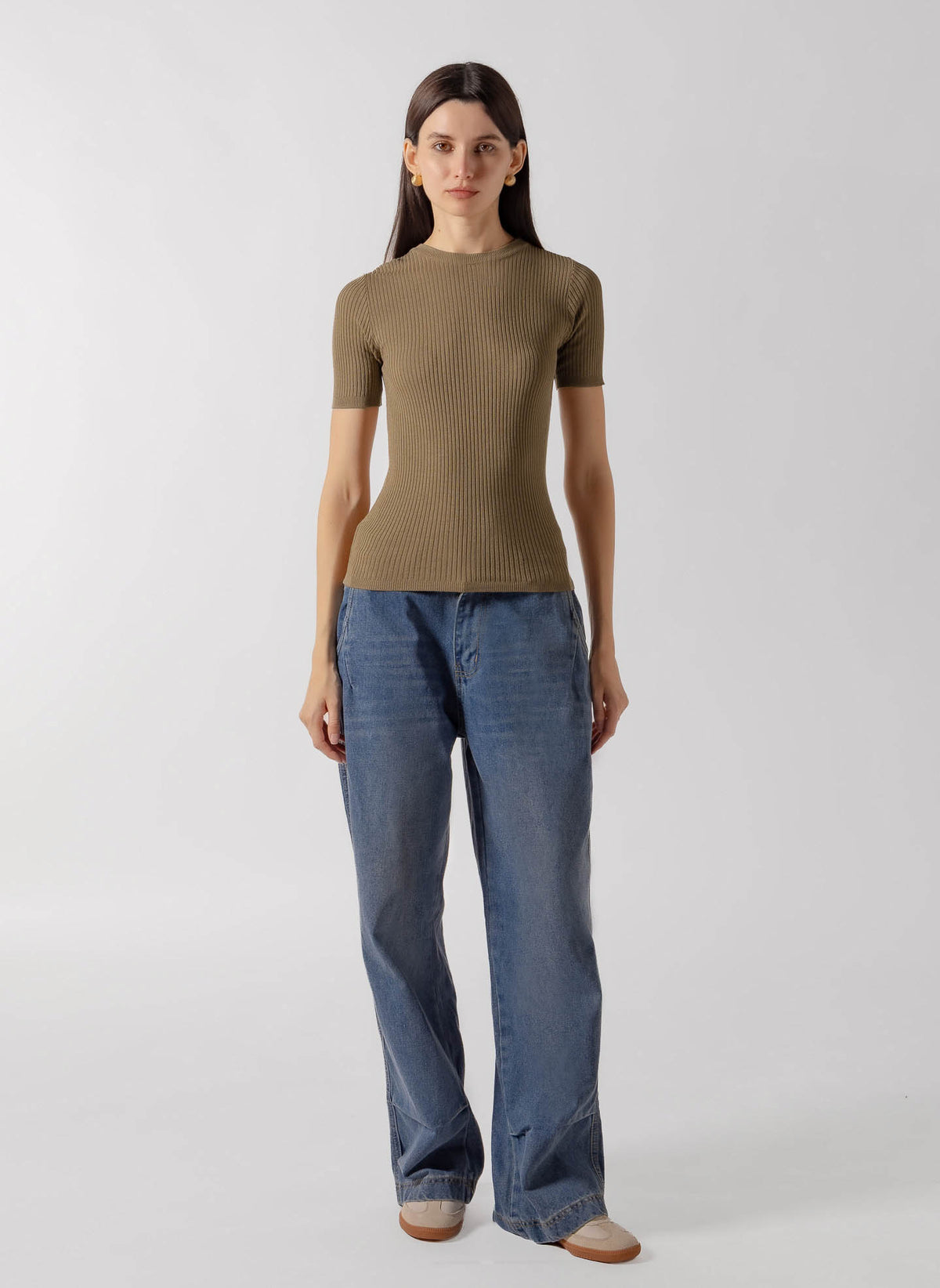 RIBBED KNIT TEE