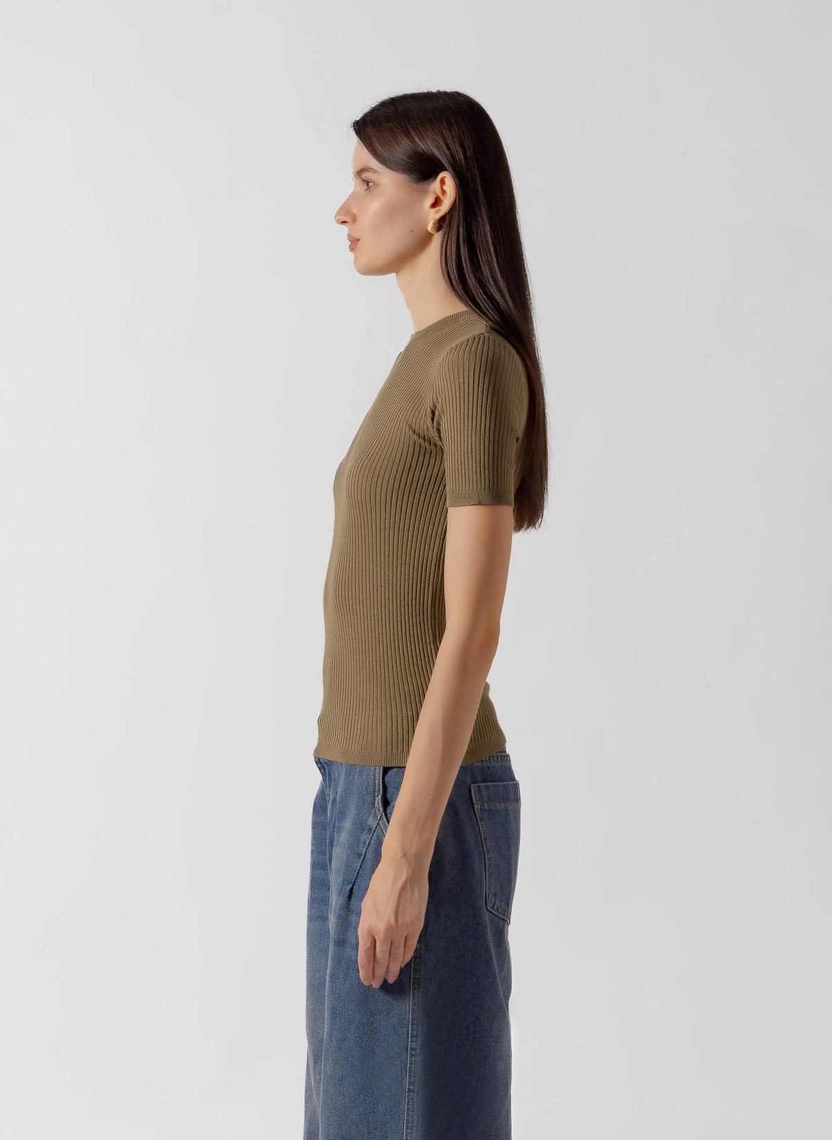 RIBBED KNIT TEE