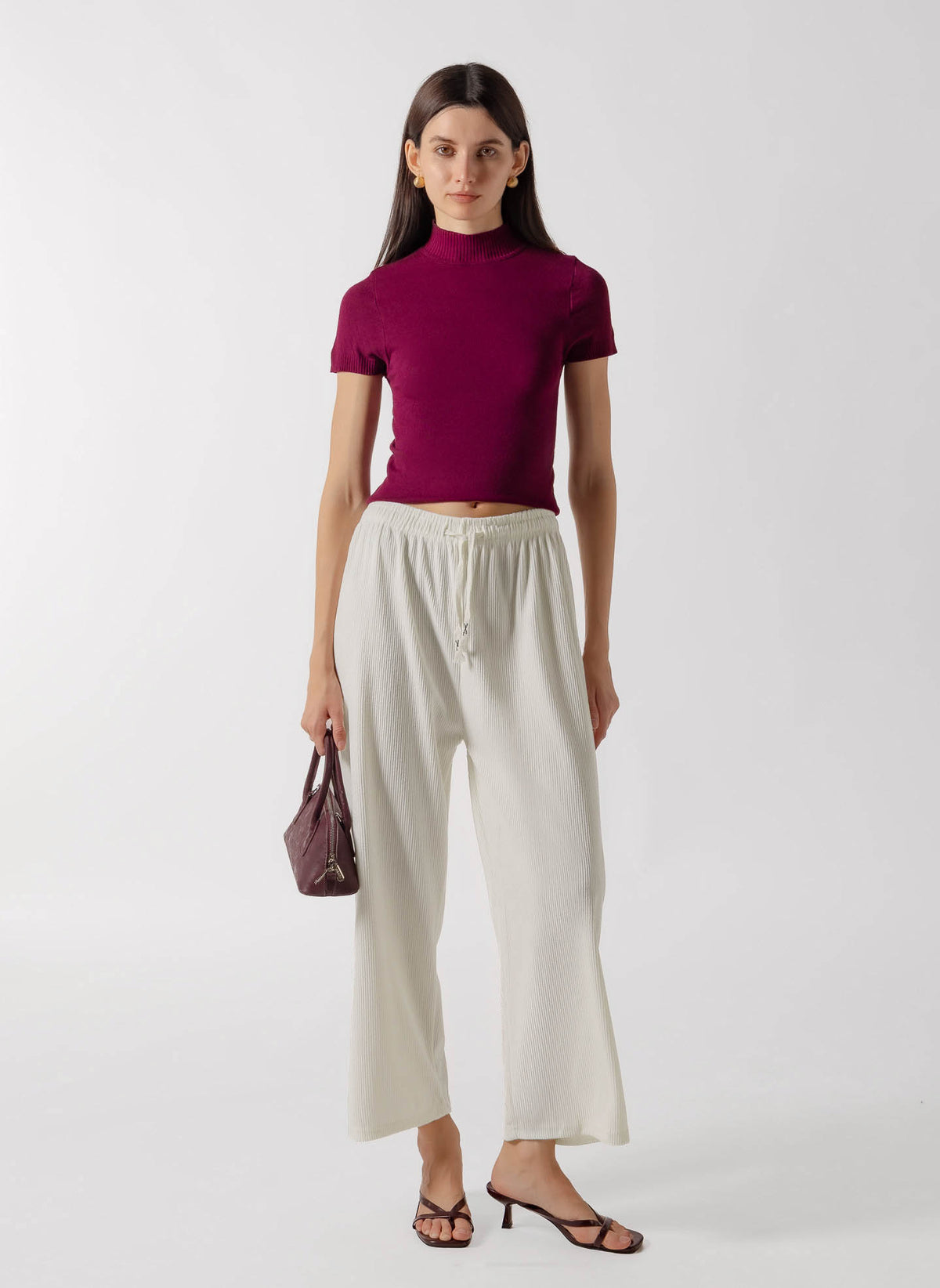 TEXTURED SOFT KNIT PANTS