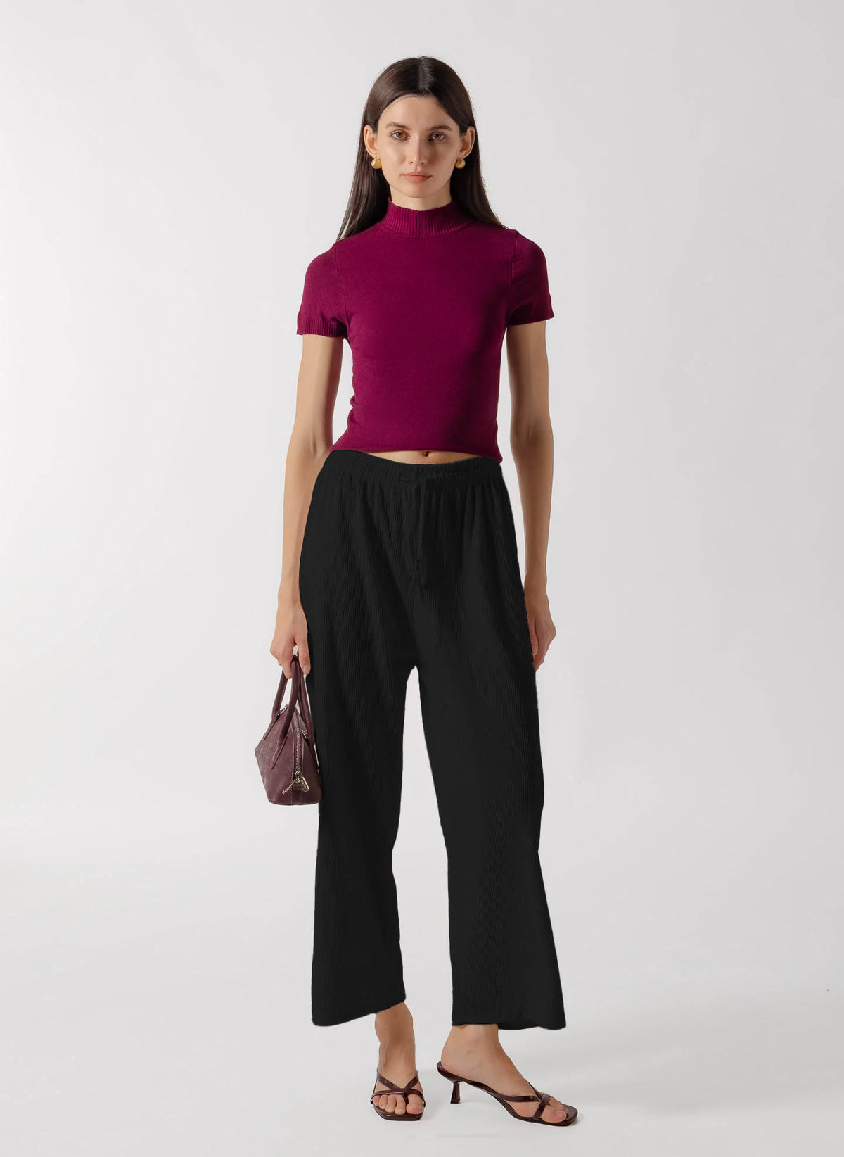 TEXTURED SOFT KNIT PANTS