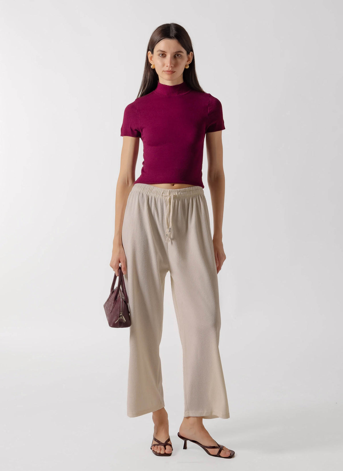 MOCK NECK KNIT TOP