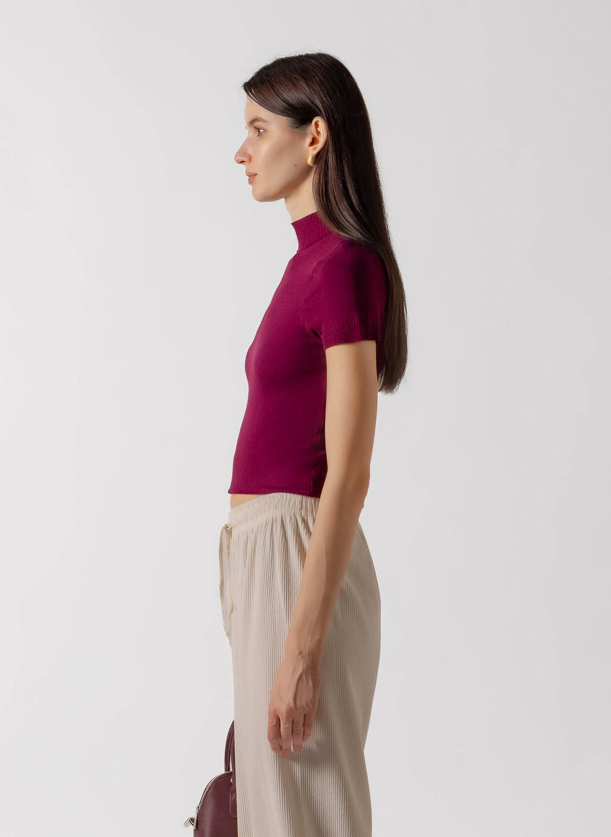 MOCK NECK KNIT TOP