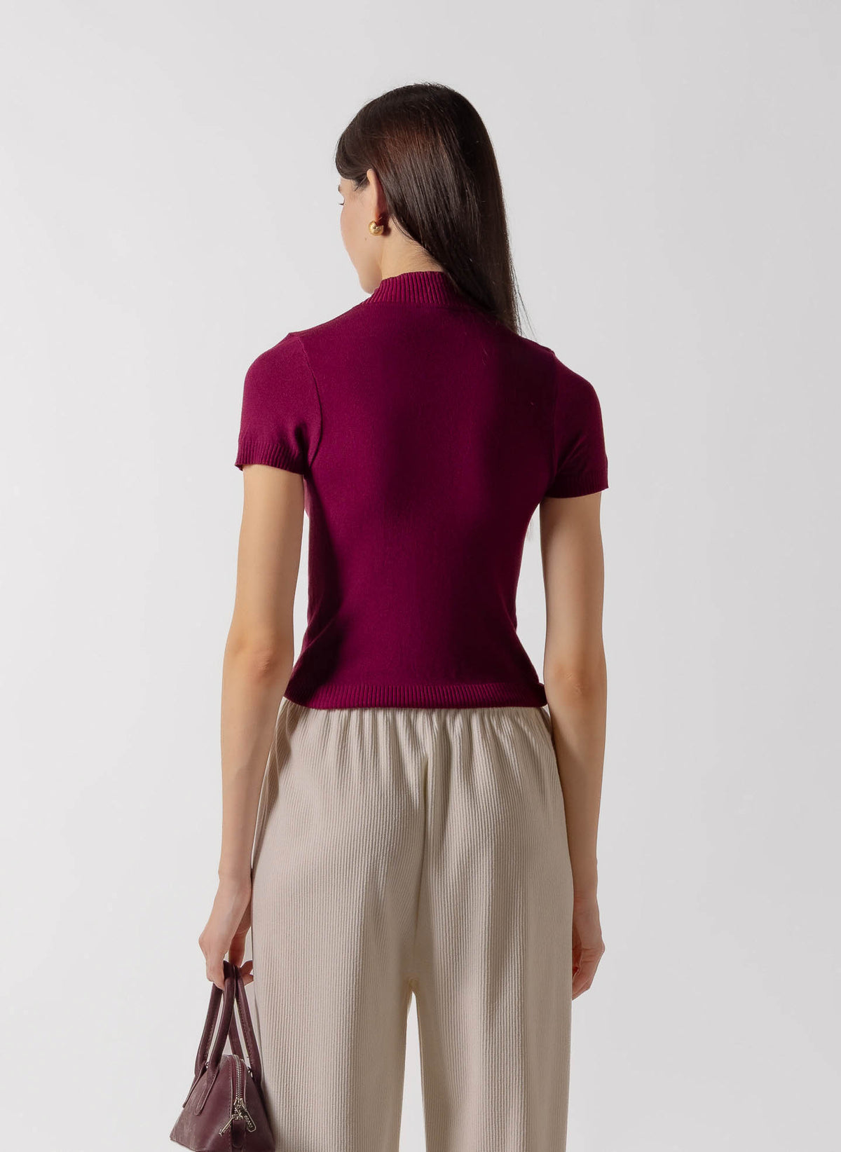 MOCK NECK KNIT TOP