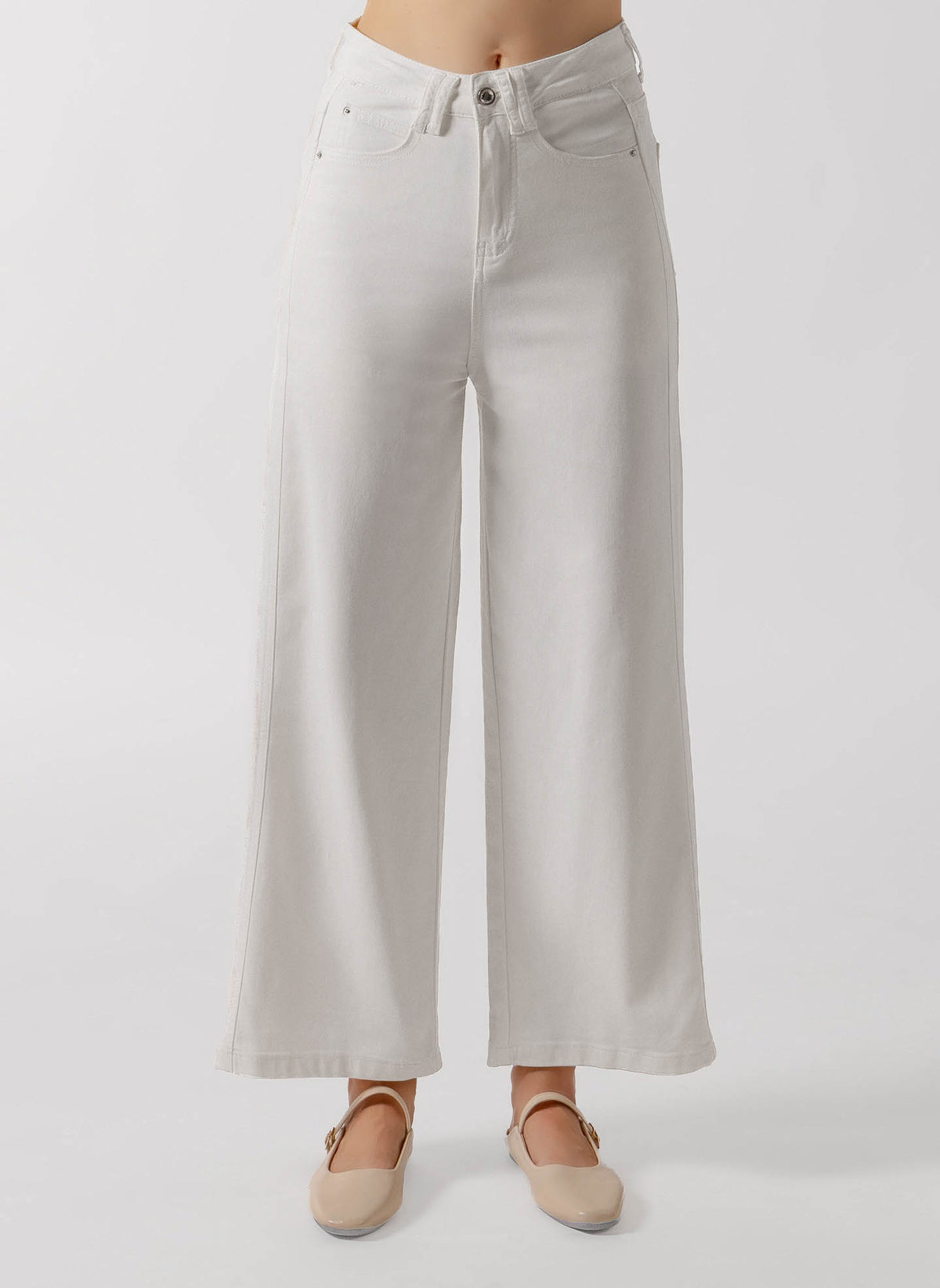 PANELED WIDE JEANS