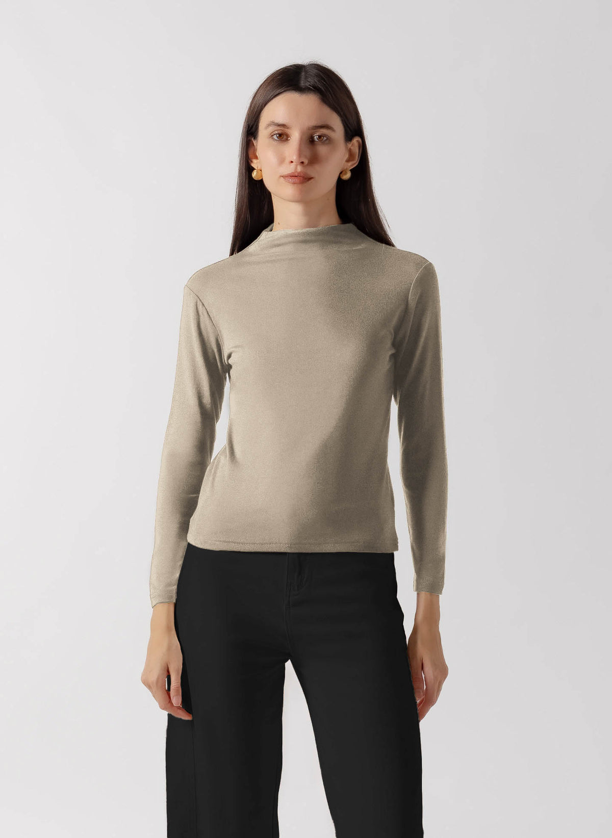 KNIT CREW NECK LONG SLEEVE TOP