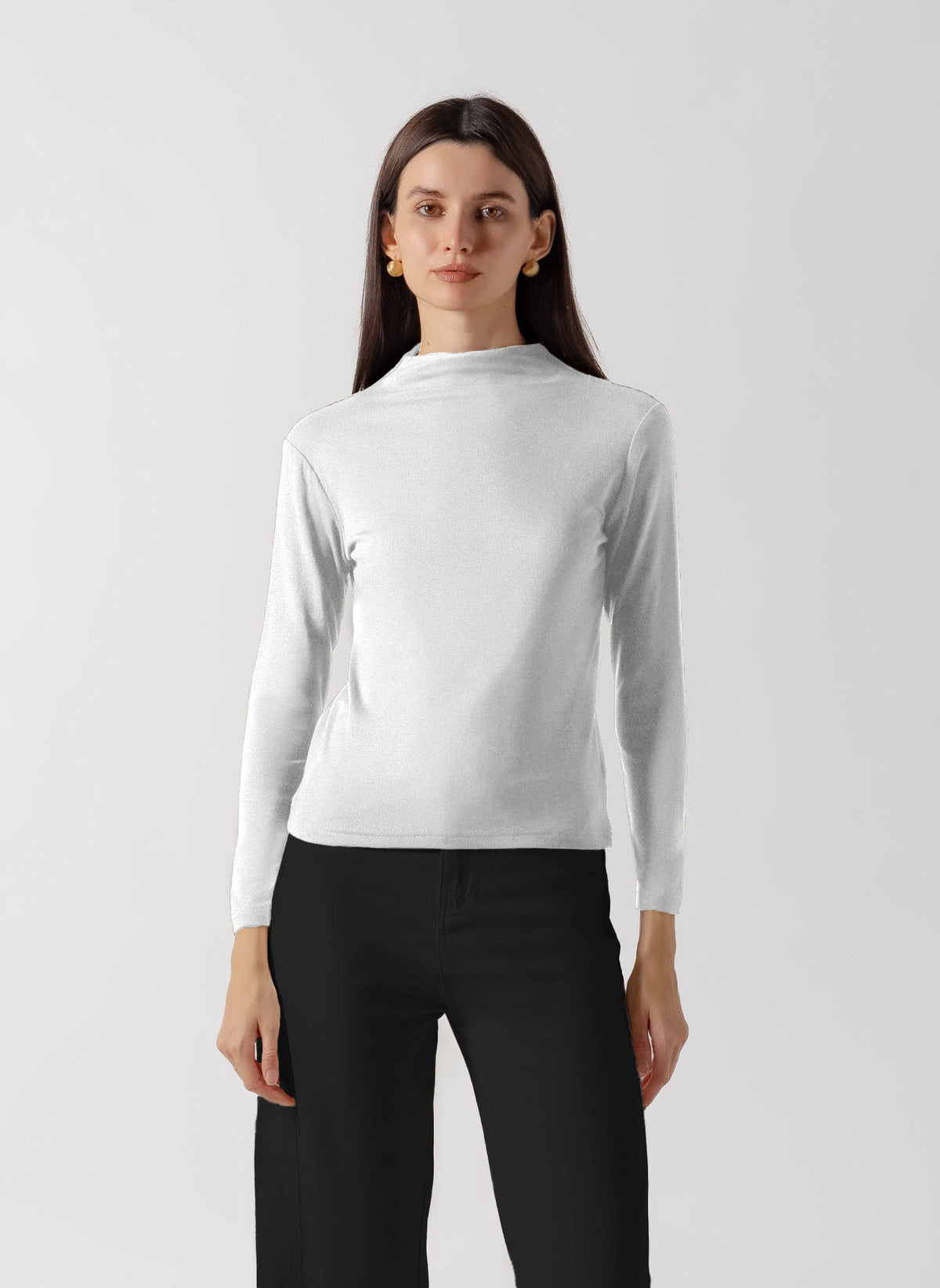 KNIT CREW NECK LONG SLEEVE TOP