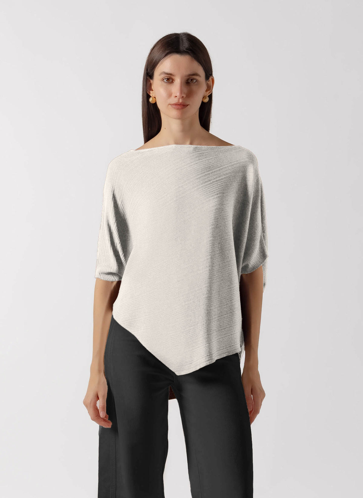 TEXTURED BATWING TOP