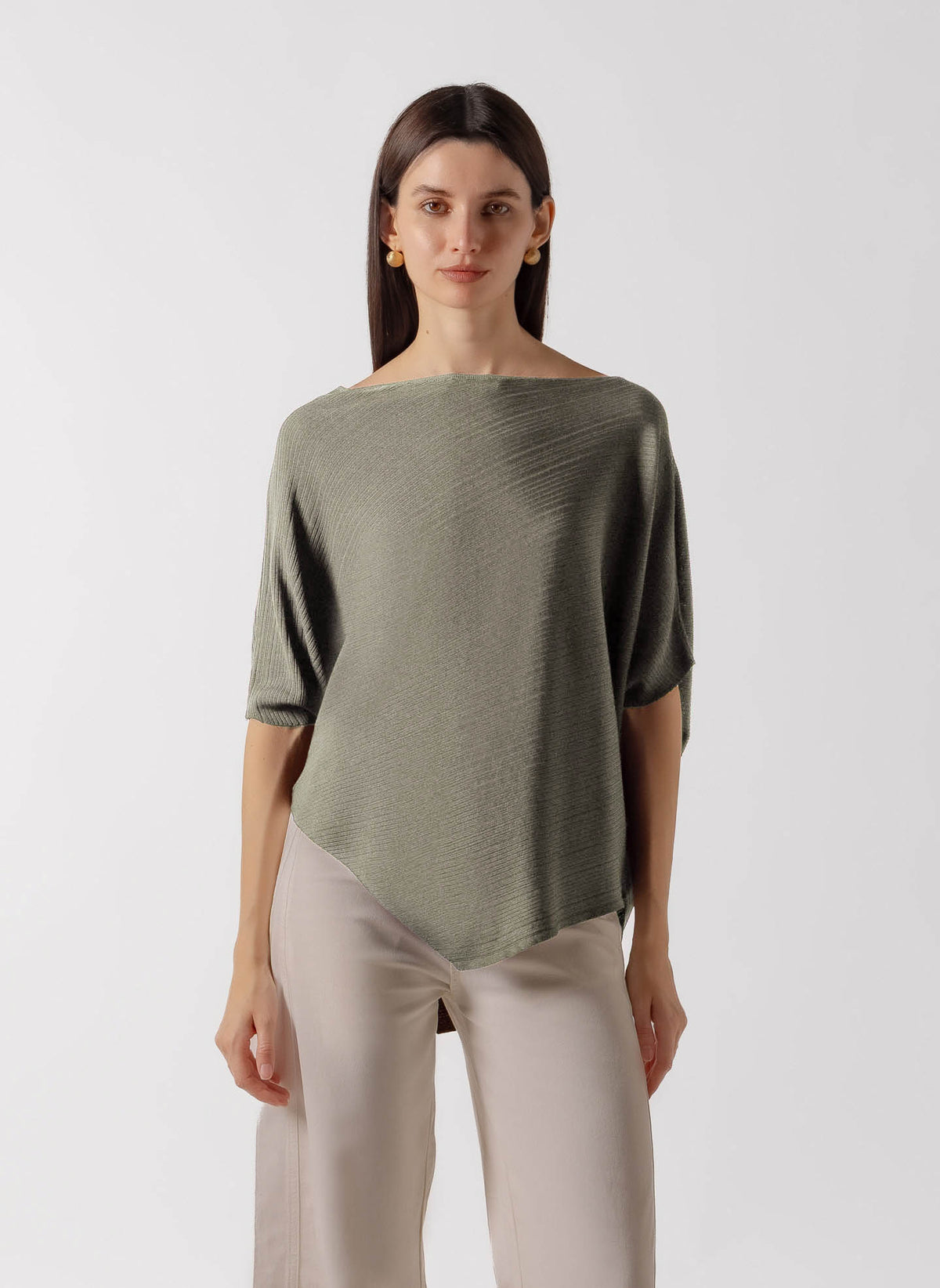 TEXTURED BATWING TOP