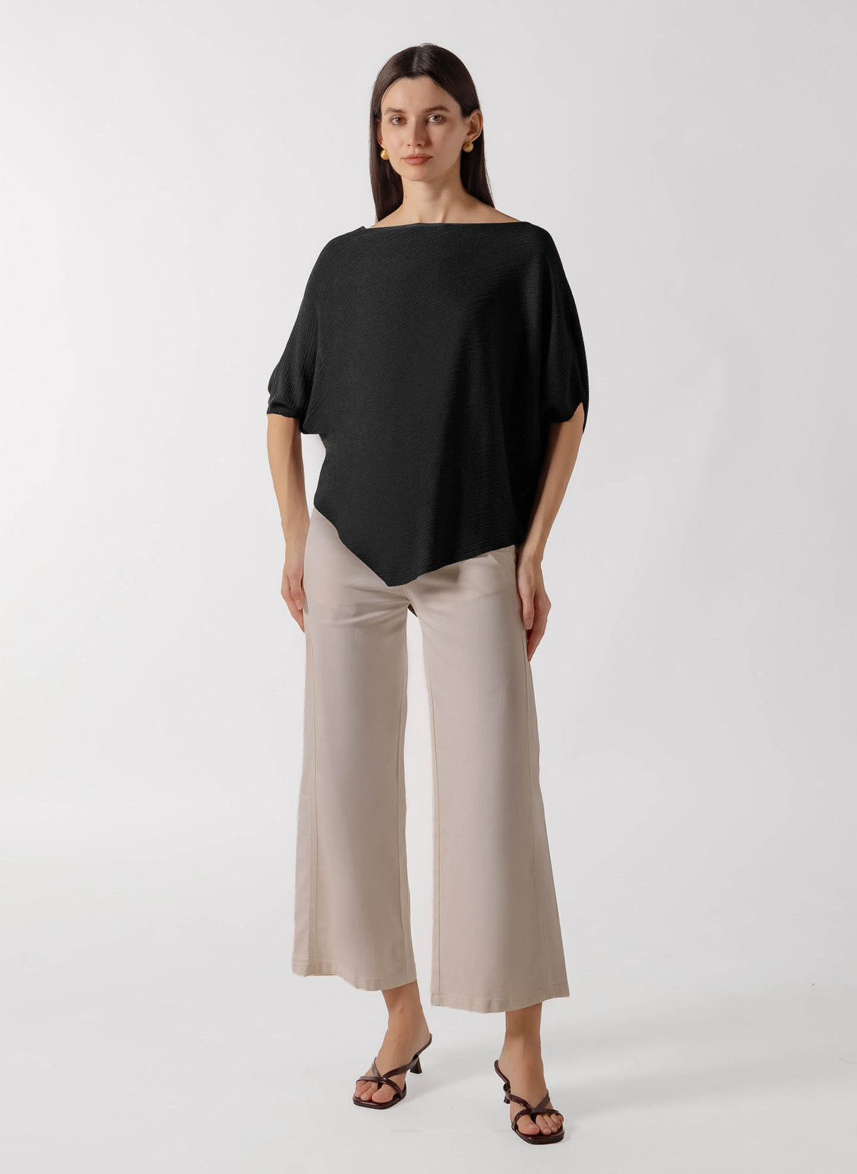 TEXTURED BATWING TOP
