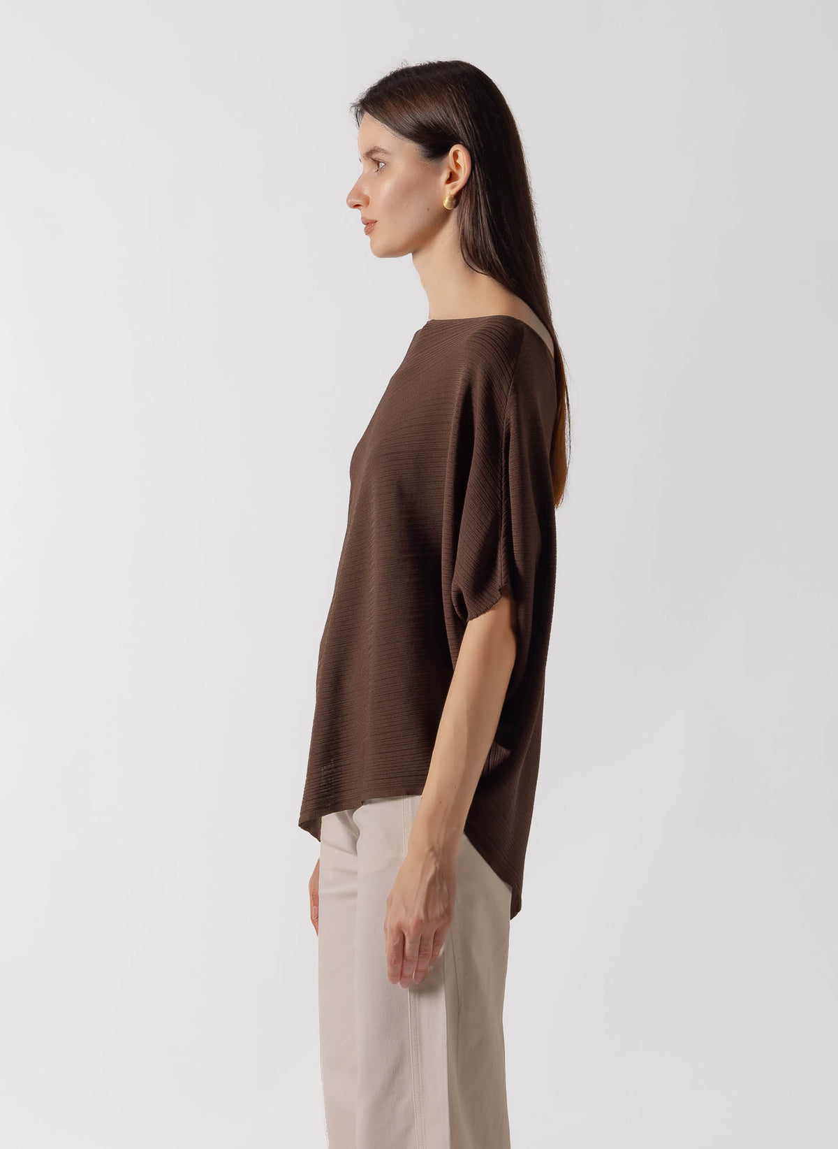 TEXTURED BATWING TOP