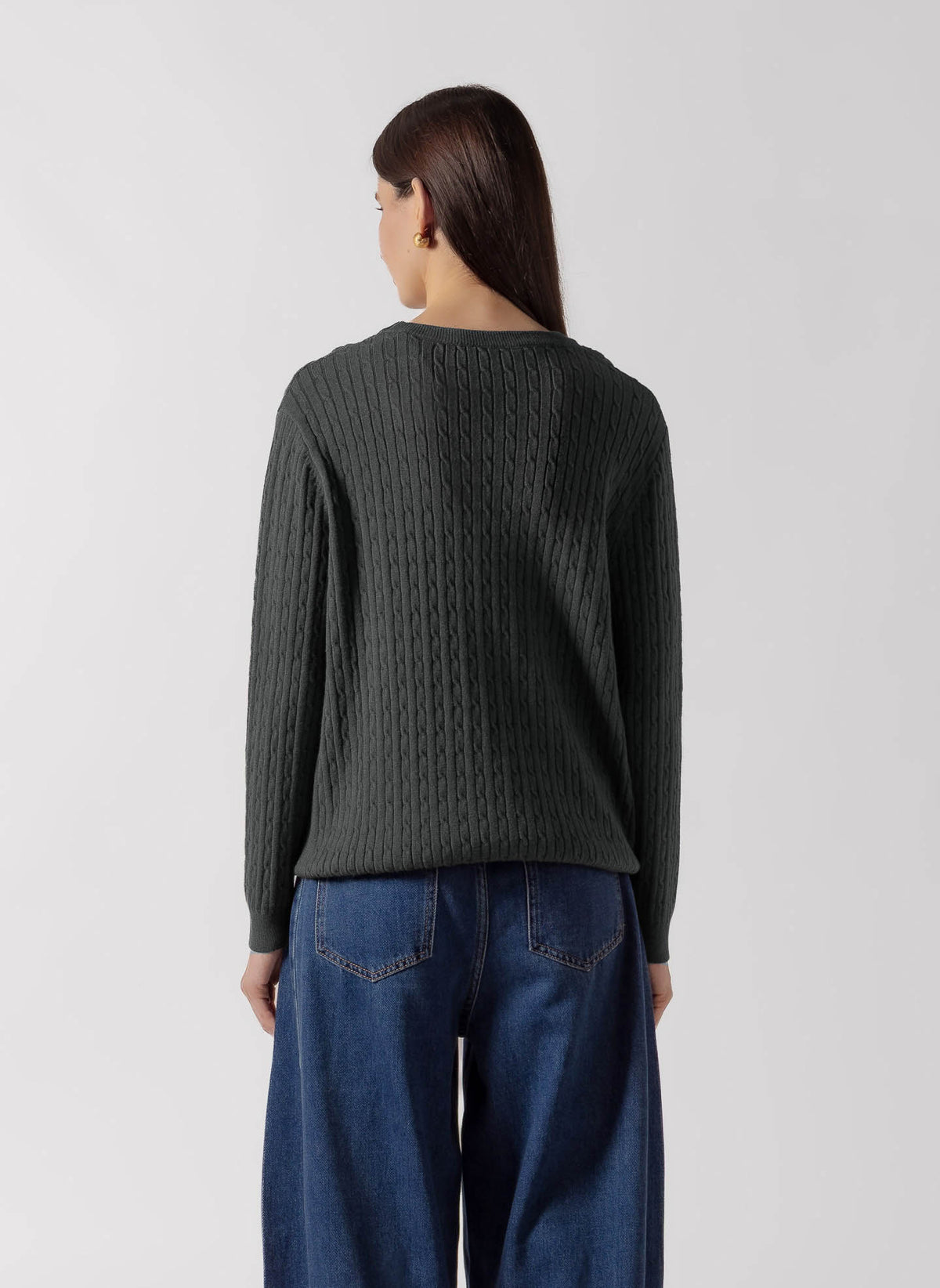 CANLE KNIT CREW SWEATER
