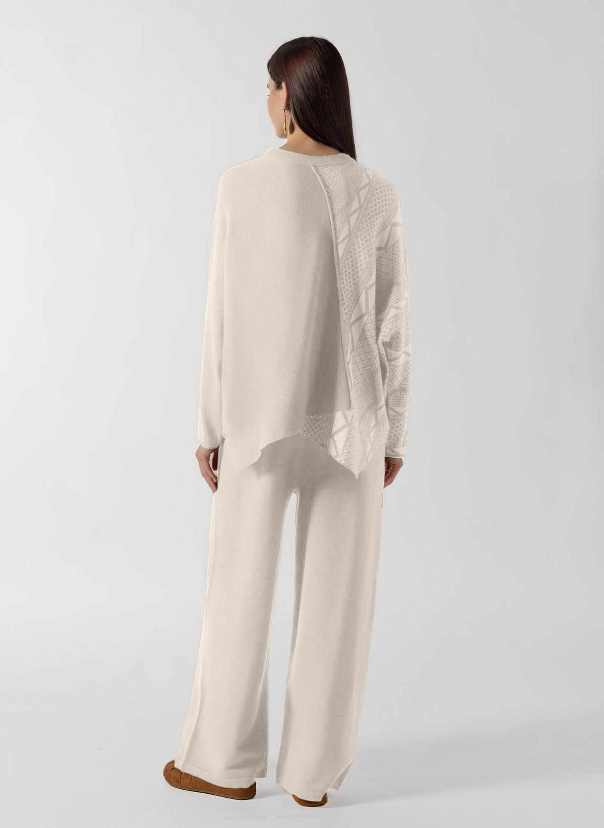 PATTERNED ASYMMETRIC CASHMERE SET