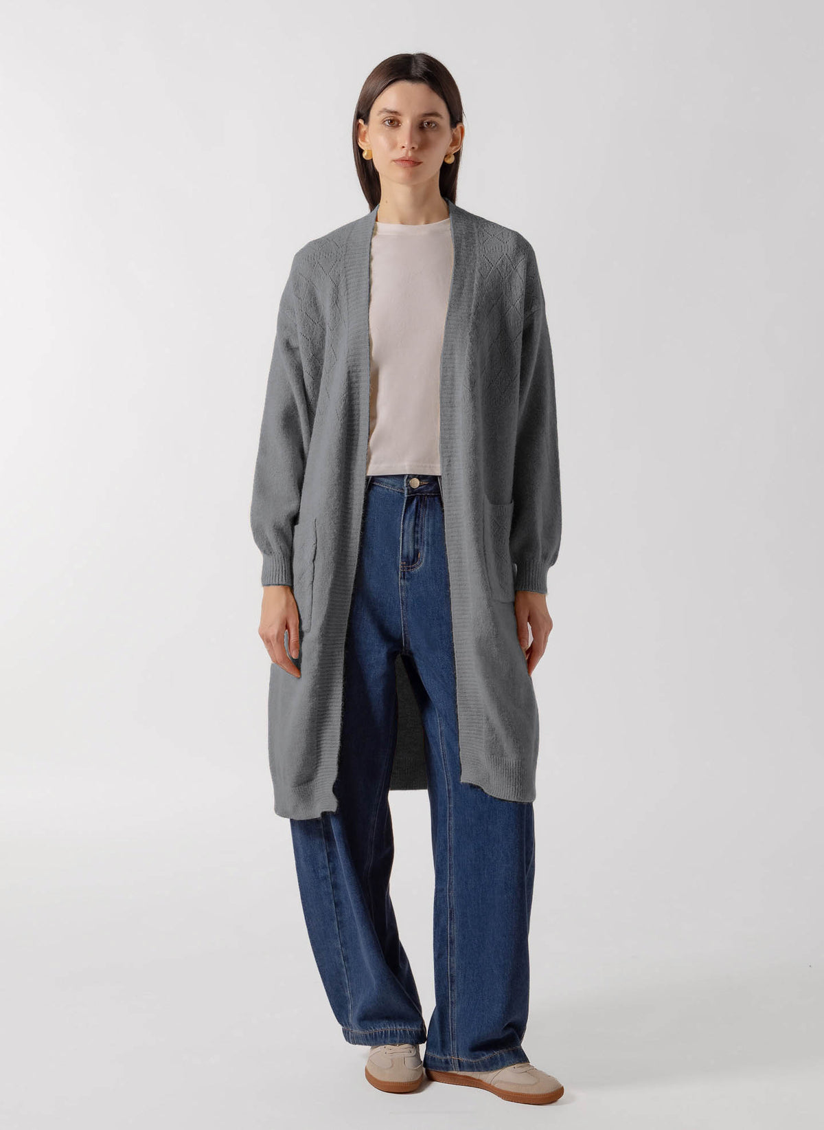 LONGLINE OPEN-FRONT CARDIGAN