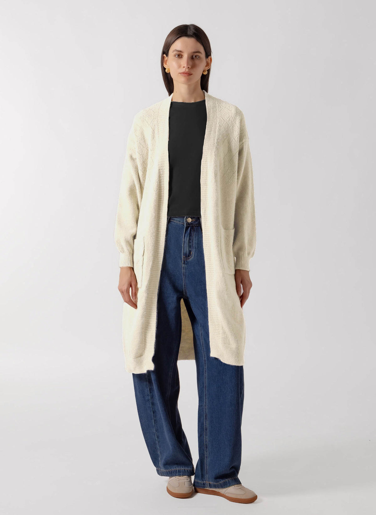 LONGLINE OPEN-FRONT CARDIGAN